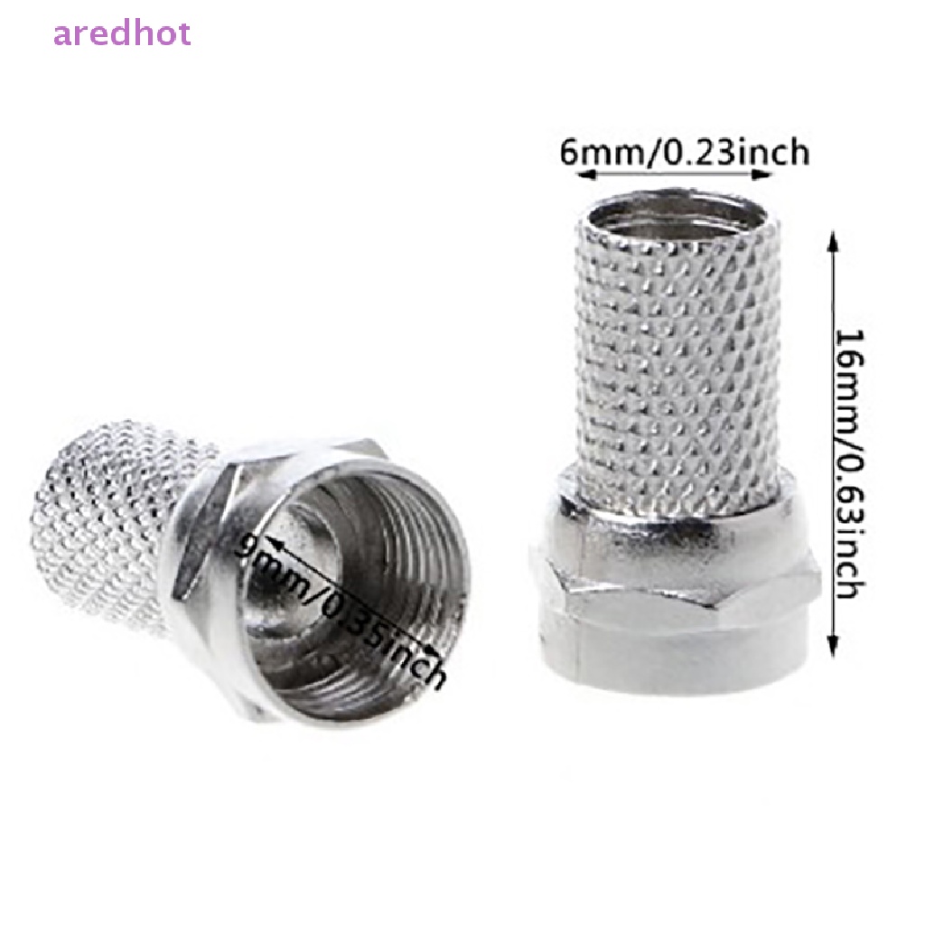 Bộ 10 Ốc Nối 75-5 F Cho Ăng Ten Vệ Tinh RG6 Mới
