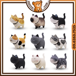 (Lẻ)  Bé mèo mô hình đáng yêu đi dạo | Tiểu cảnh mèo để bàn mini nhé