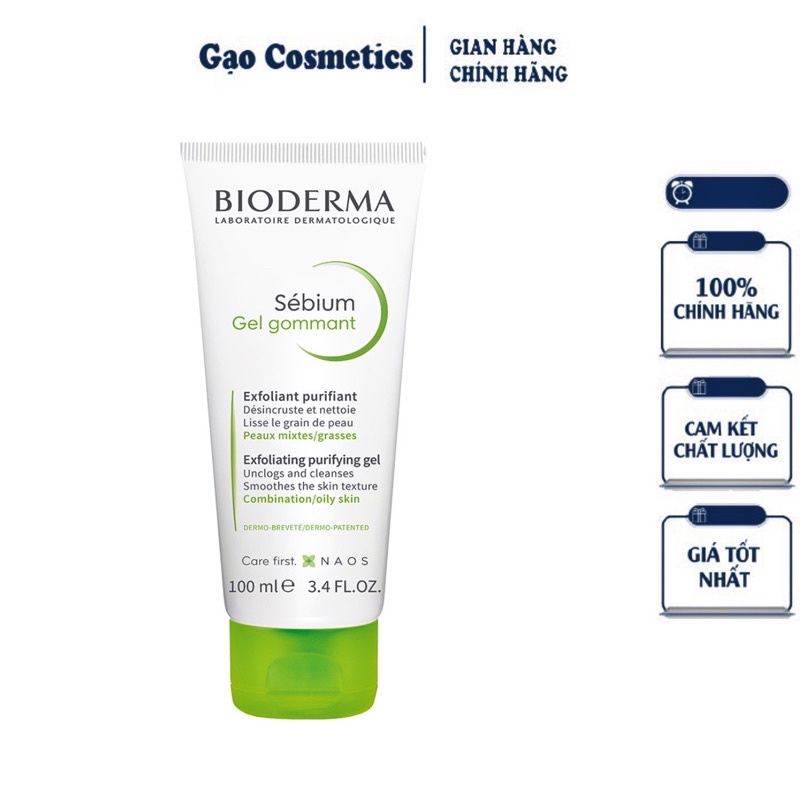 Gel Tẩy Tế Bào Chết Làm Mịn Da Bioderma Sebium Gel Gommant 100ml