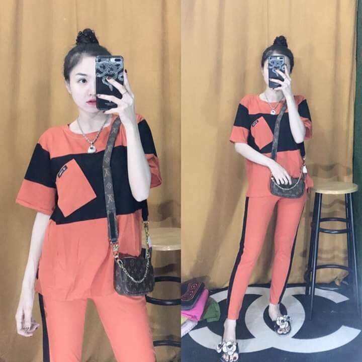 SET BỘ COTTON THỜI TRANG PHỐI TÚI HOT