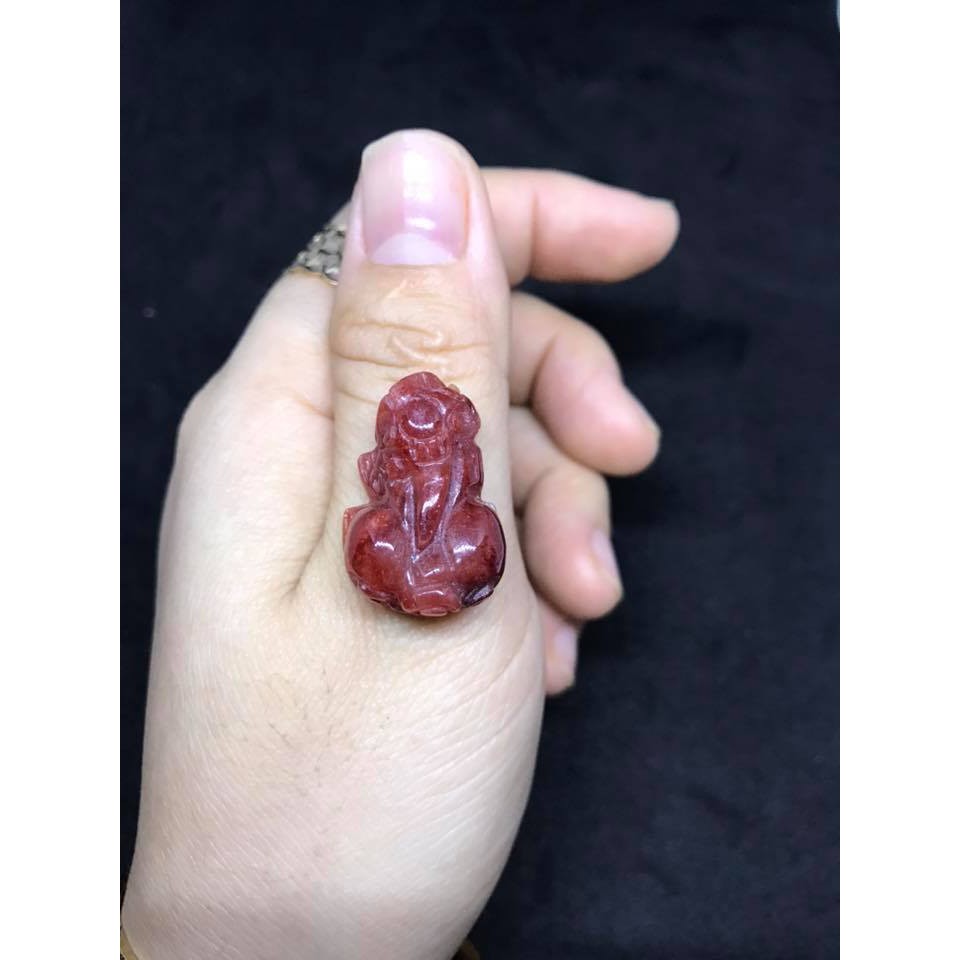 MẶT TỲ HƯU MAY MẮN TÀI LỘC ĐÁ PHONG THỦY ĐỎ