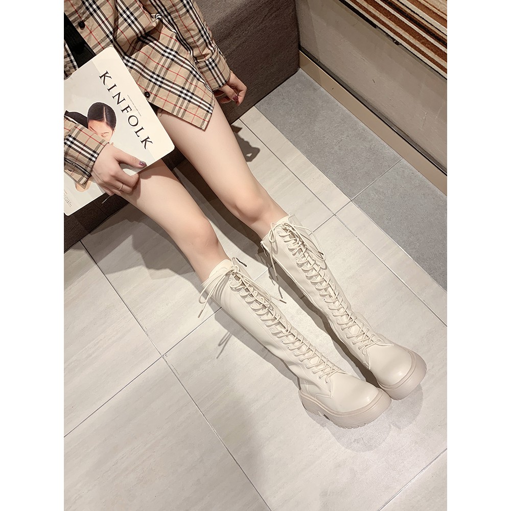 Boot da đùi đế cao 5cm đan nhiều dây thời trang Hàn Quốc (Video) | BigBuy360 - bigbuy360.vn