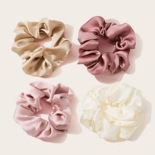 Scrunchies Dây cột tóc vải bóng