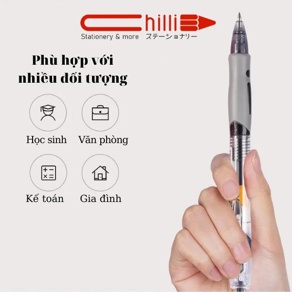 Bút Gel Trong Suốt Beifa Ngòi Ấn Siêu Tiện Dụng