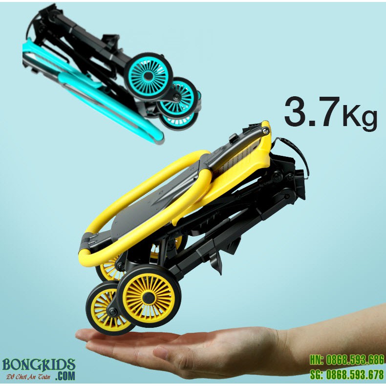 Xe đẩy gập gọn Playkids X1 không mái che ⚡NHẸ NHẤT⚡ cho bé 6-48 tháng ngồi, đi du lịch, xách tay đi khắp mọi nơi
