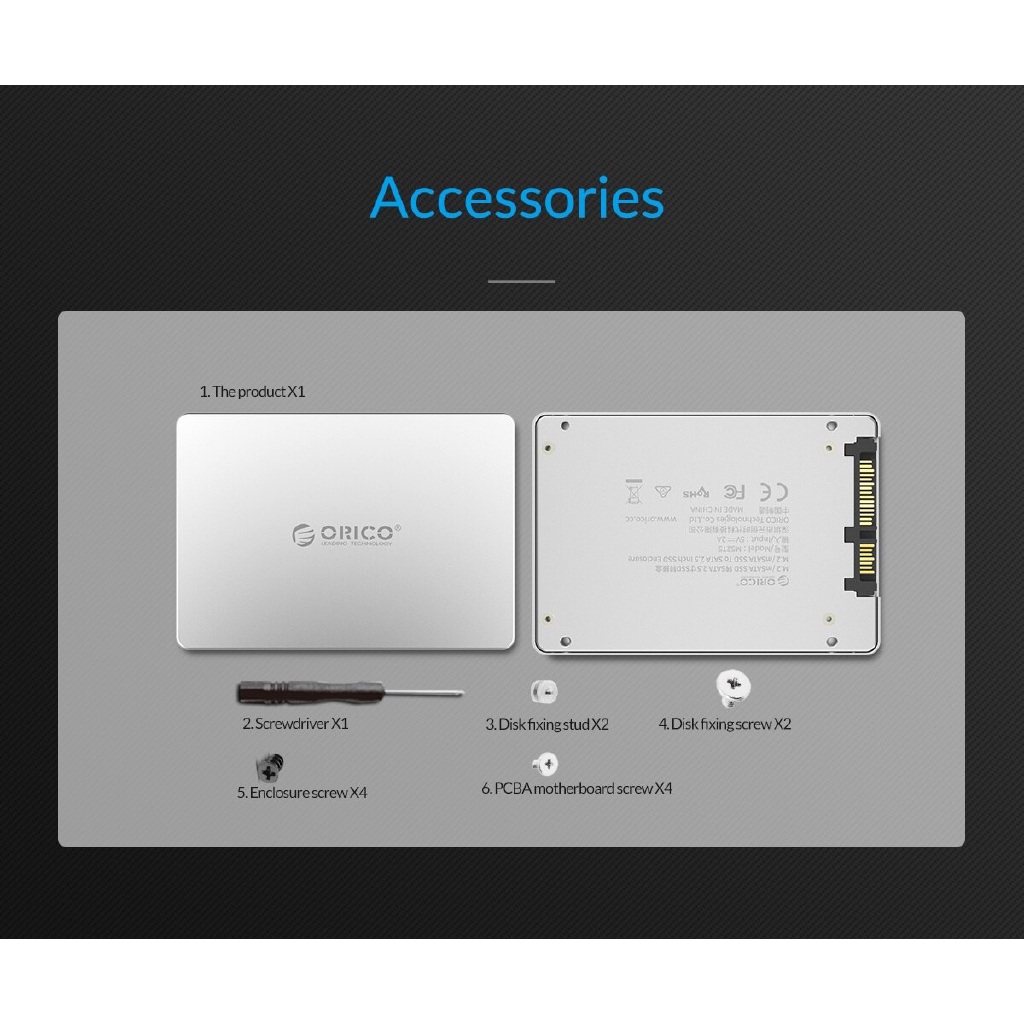 Bộ Chuyển Đổi Hai Cổng Orico MS2TS M.2 NGFF MSATA Sang SATA 3.0 SSD 2.5 inch | BigBuy360 - bigbuy360.vn
