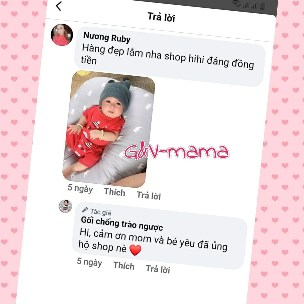 Gối chống trào ngược trẻ sơ sinh, bộ nệm nằm chống trào ngược cho bé