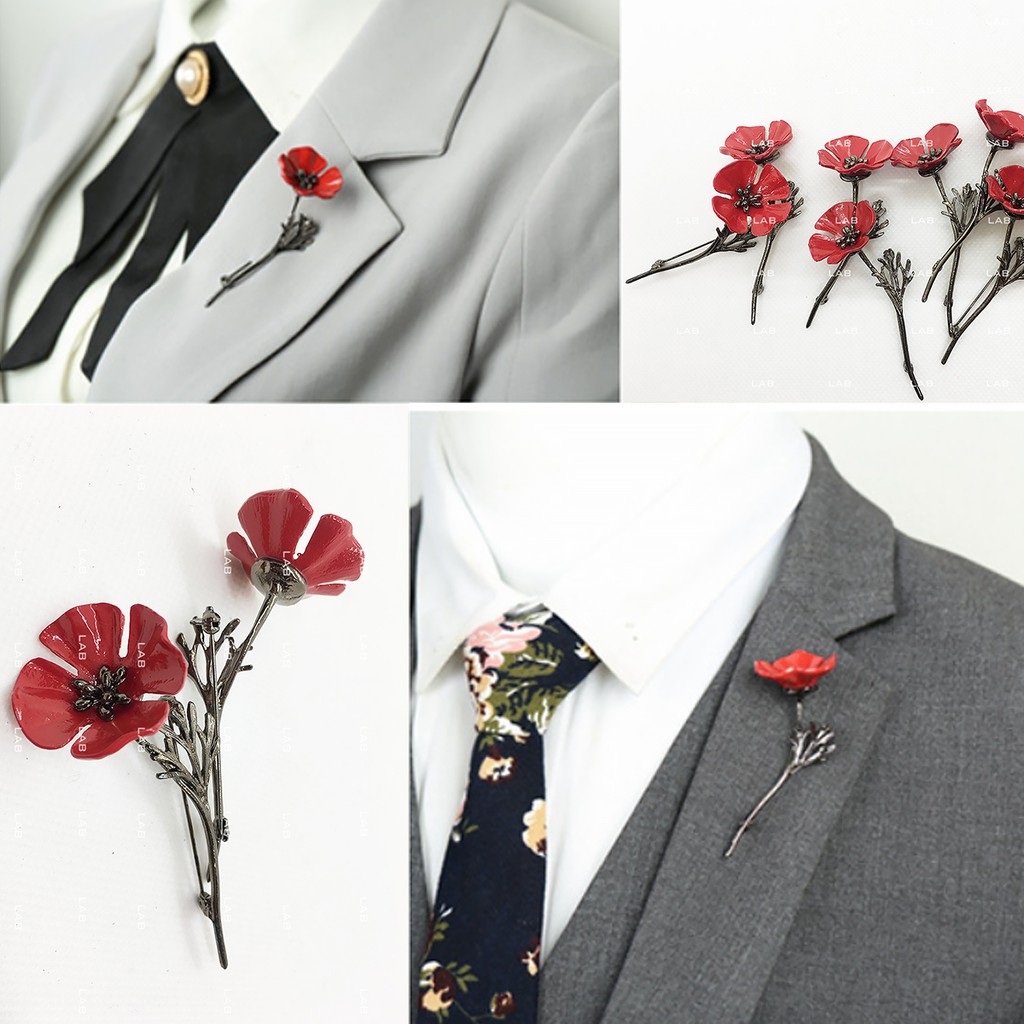 Pin cài áo - Poppy (chiếc) #0209
