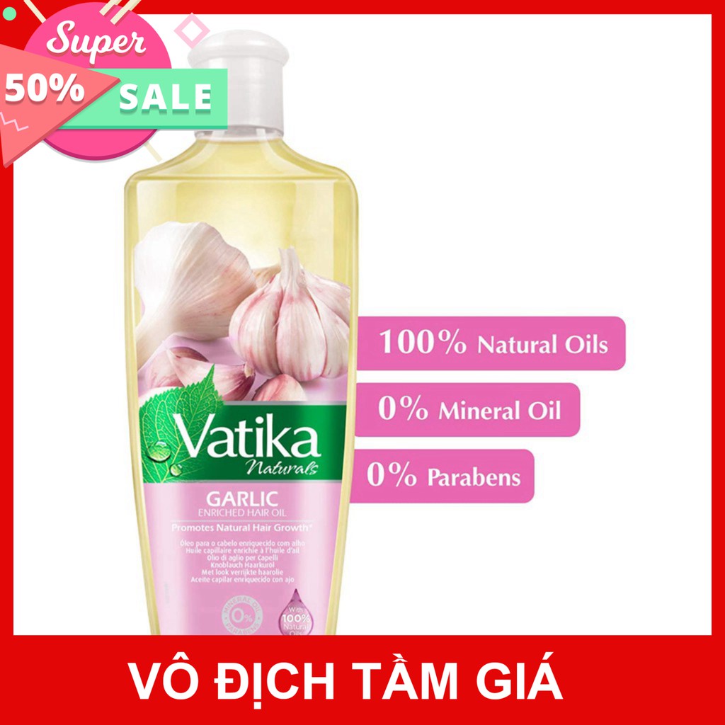 Tinh dầu Massage Tóc Vatika chiết xuất tỏi - Vatika Naturals Garlic Enriched Hair Oil