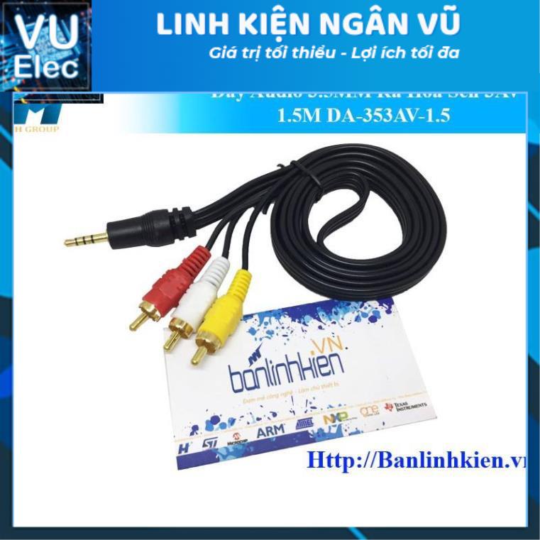 Dây Audio 3.5MM Ra Hoa Sen 3AV 1.5M DA-353AV-1.5