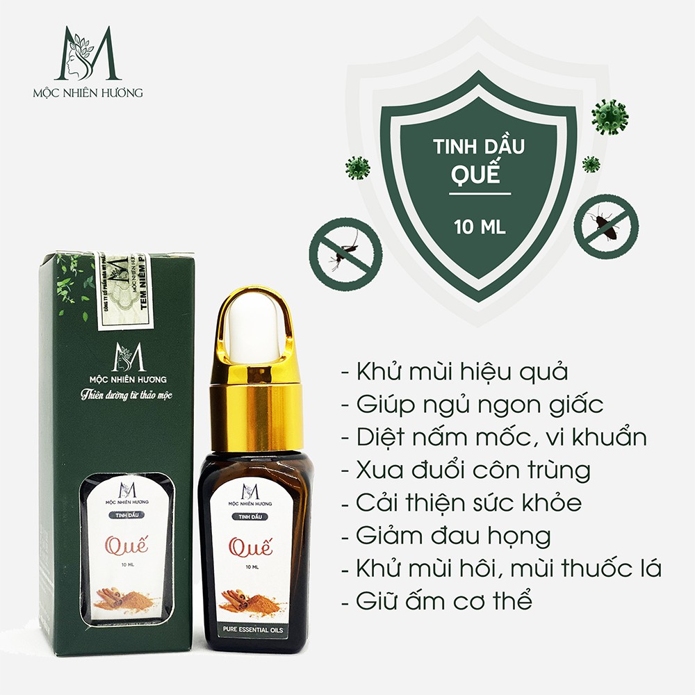 Tinh dầu quế nguyên chất Mộc Nhiên Hương 10ml thư giãn, xông phòng, khử mùi, đuổi muỗi