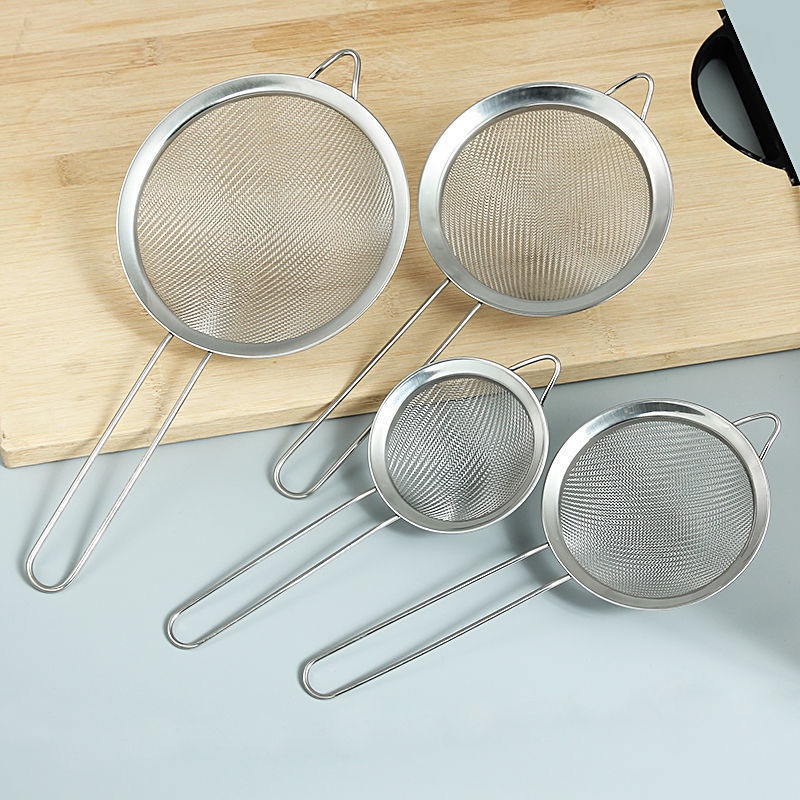 Vợt Lọc Trà, Rây Lọc Trái Cây, Dụng Cụ Lọc Thức Ăn, Lọc Cua Inox Cao Cấp