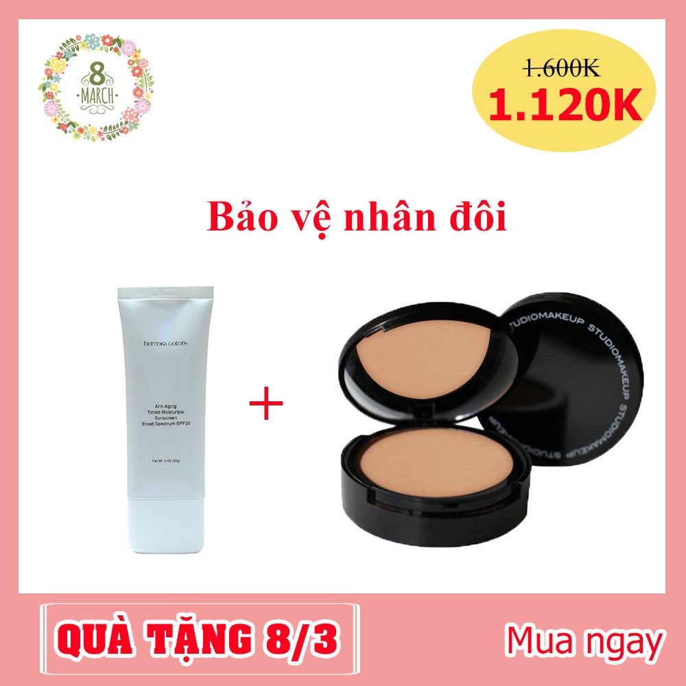 Quà Tặng 8/3: Bộ 2 sản phẩm bảo vệ da nhân đôi 2 lớp