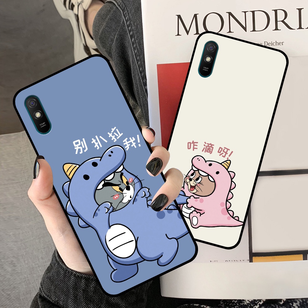 Ốp Xiaomi Redmi 9A in hình cặp đôi doremon, hổ, khủng long dễ thương