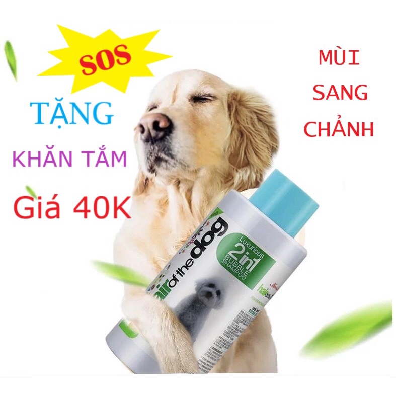 Sữa Tắm Cho Chó Trắng Lông - Khử Mùi - Dưỡng Mềm Lông - Không Bạc Lông 2in1 Đức