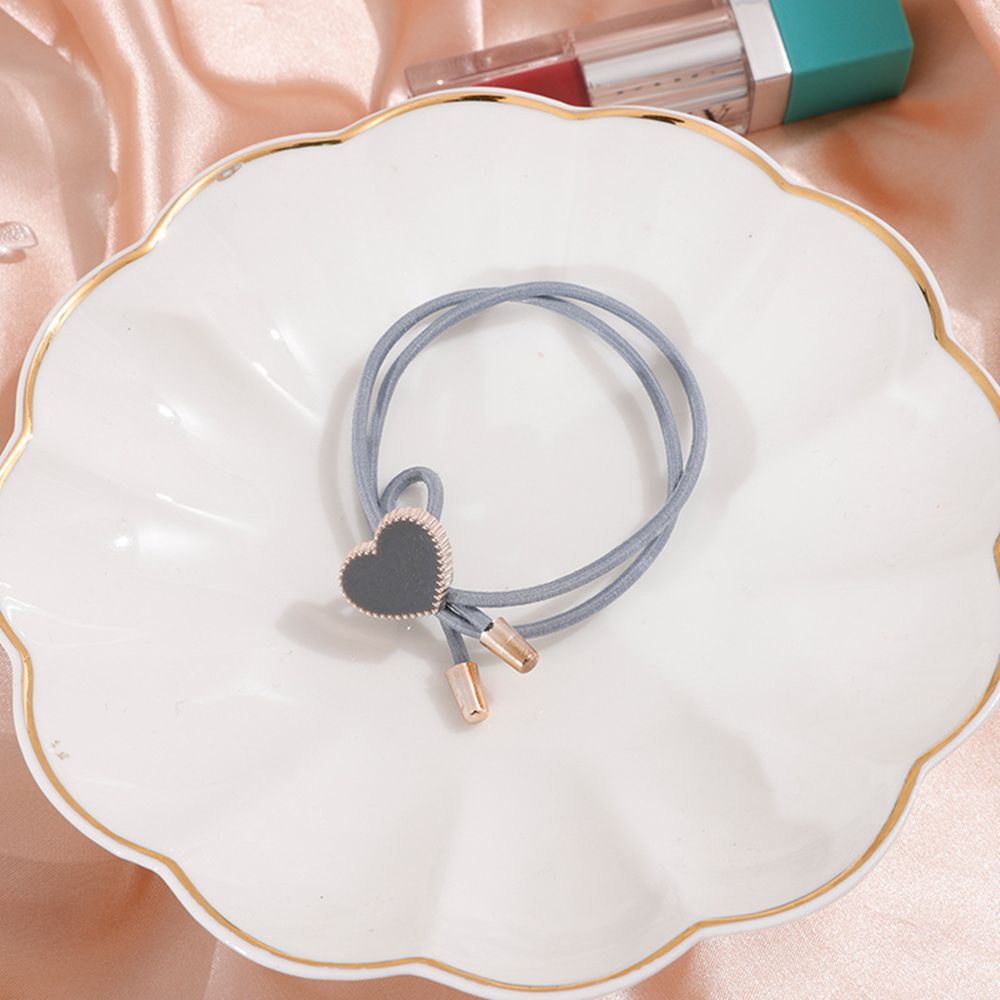 Dây Buộc Tóc Co Giãn Hình Trái Tim Phong Cách Hàn Quốc Cho Nữ