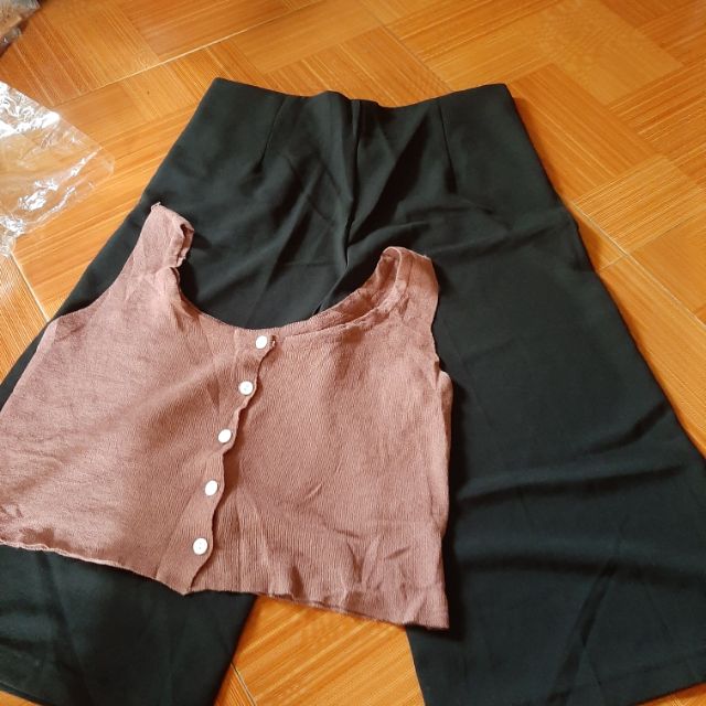 Set quần ống rộng áo kiểu 280 | BigBuy360 - bigbuy360.vn