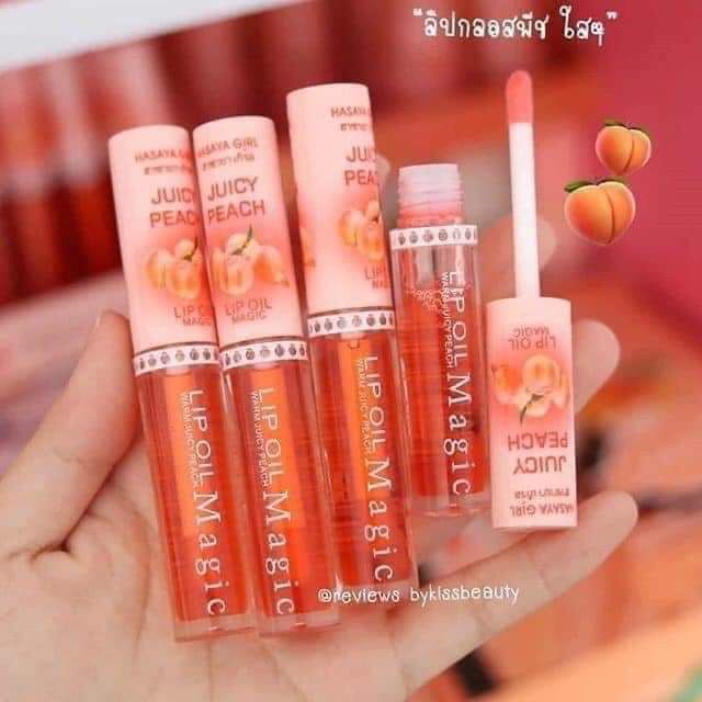 [New] Son Dưỡng Môi Có Màu Trái Đào Lip Oil Magic Hasaya Girl Môi Căng Mọng | BigBuy360 - bigbuy360.vn
