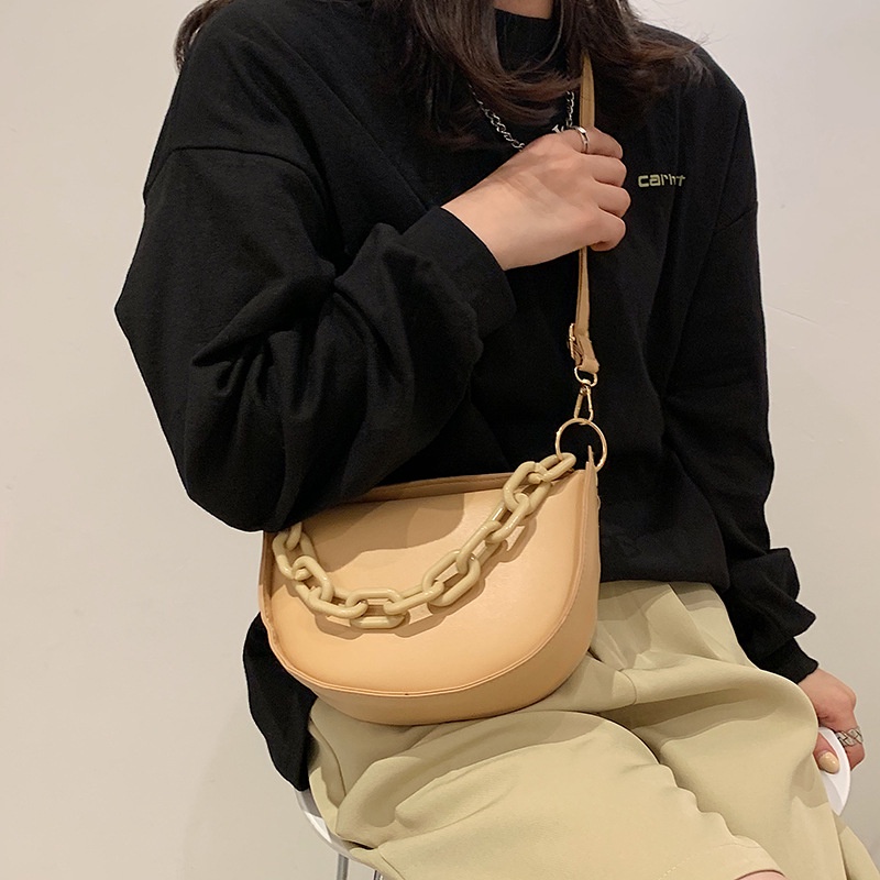 Túi đeo chéo dây xích phong cách phương Tây thời trang xuân hè mới 2021 cho nữ