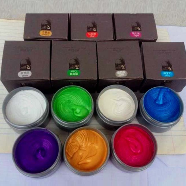 Sáp đổi màu tóc chính hãng Ash mud Nhật Bản-SÁP VUỐT TÓC MÀU Hàng nhập cảng-Sáp Wax màu tóc
