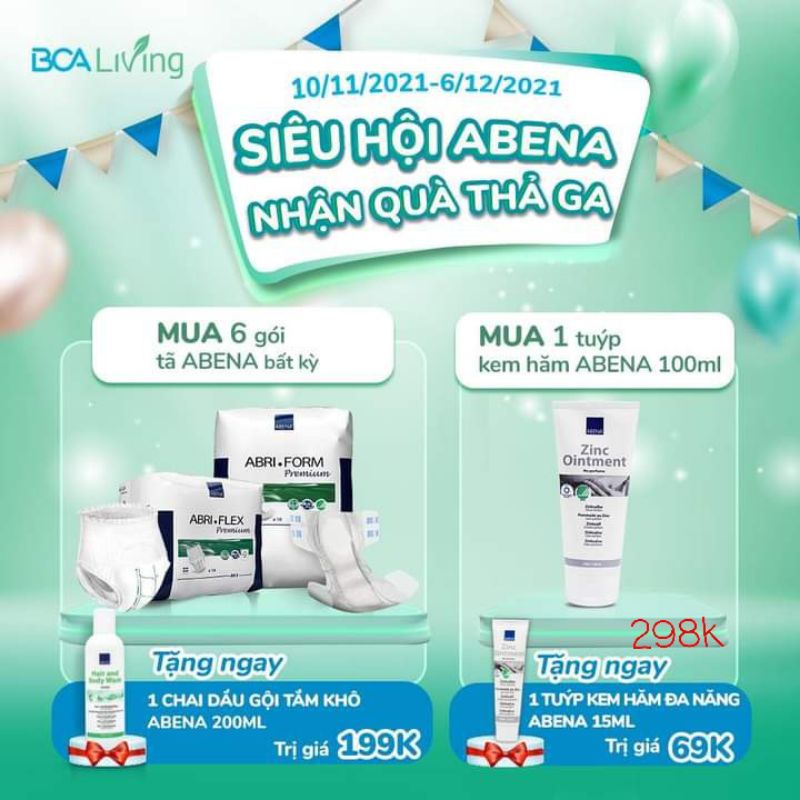 Compo 6 bịt Tã dán người lớn Abena Abri-Flex Premium L1 ĐAN MẠCH. Thương hiệu chăm sóc sức khỏe toàn cầu