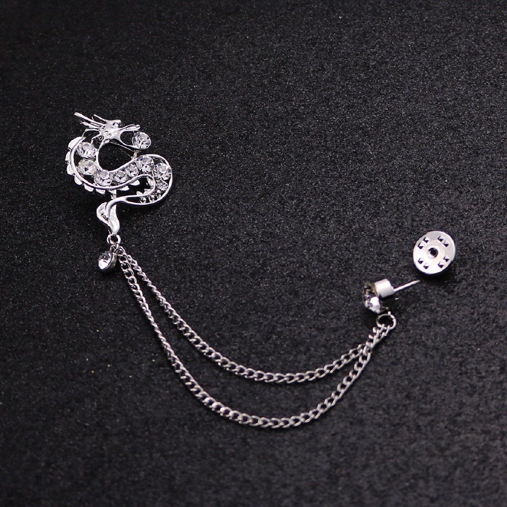 Trâm Cài Áo Hình Rồng Phong Cách Trung Hoa Cổ Điển Thời Trang Cho Nam Và Nữ