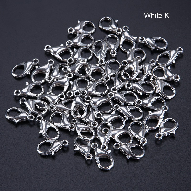 50 khóa hợp kim nhiều màu lựa chọn dùng để làm trang sức DIY