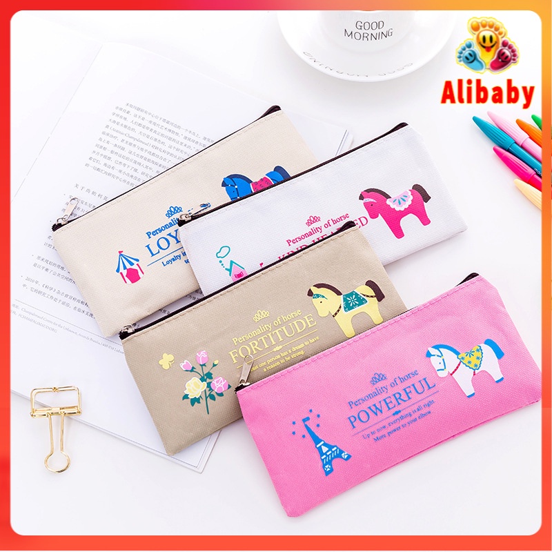 Túi bút chì chất liệu canvas họa tiết Snoopy đáng yêu E568