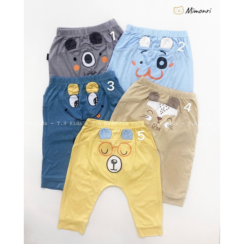 Sale! Set 5 Quần chục mông thú  hình in họa hĩnh ngộ ngĩnh chất thun gân đẹp mềm mịn cho bé
