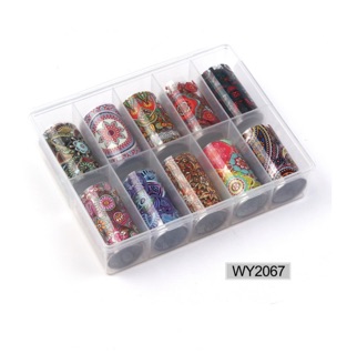 Foil hoạ tiết trang trí móng - Set 10 cuộn