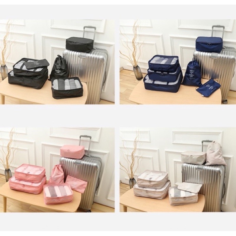 Sét 6 túi đựng đồ du lịch đủ size