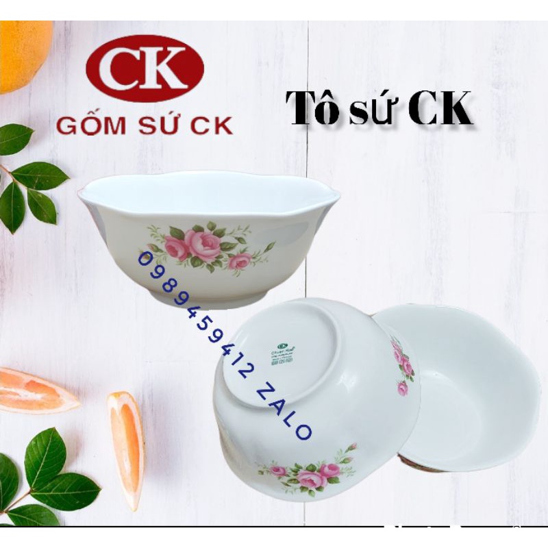 Tô sứ gốm sứ CK Việt Nam - tô 6, 7, 8