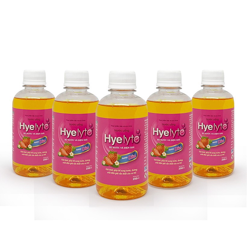 Combo 5 chai Hyelyte – Nước bù điện giải bổ sung nước, điện giải cho trẻ em (chai 250ml)