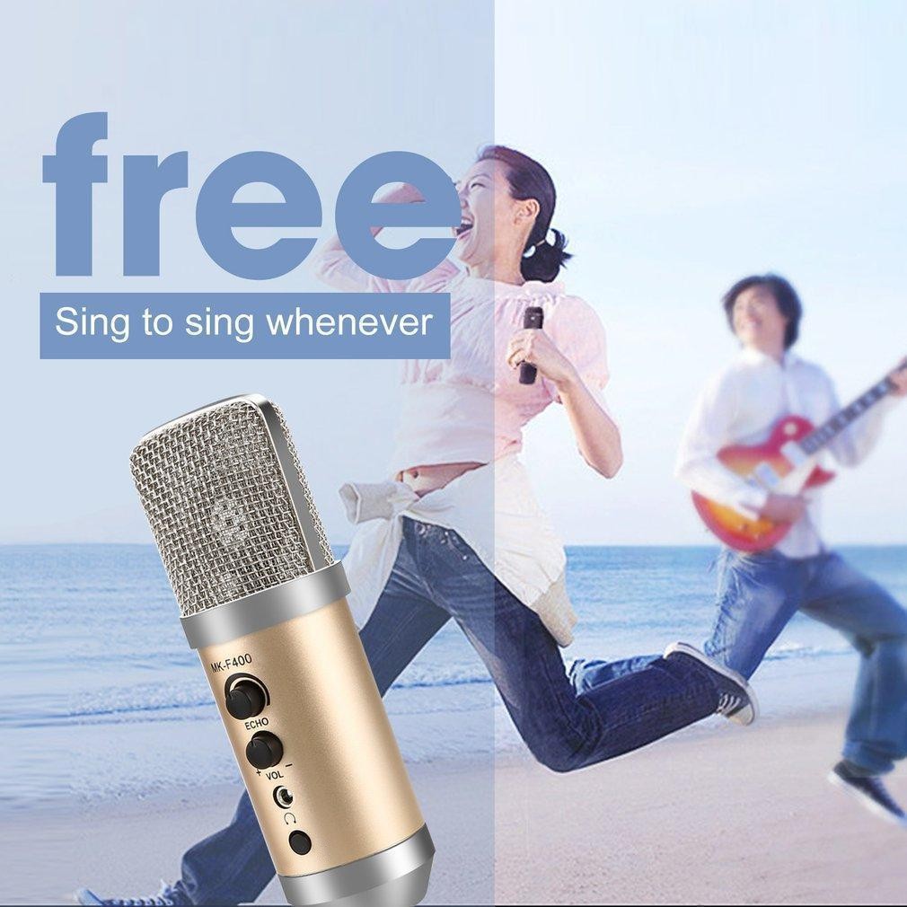 [Mã ELHACE giảm 4% đơn 300K] Microphone Thu Âm Live Stream MK-F400USB - Kết nối qua cổng USB