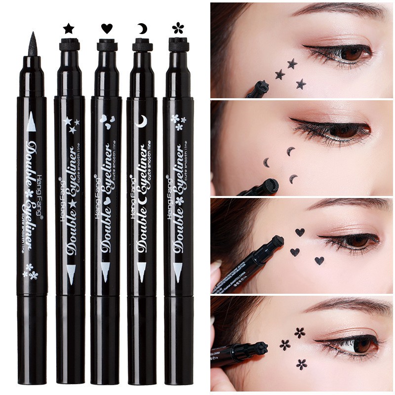 Hengfang 2 in 1 Liquid Eyeliner Stamp Waterproof Long-lasting Tattoo Pen Cosmetics 2,5g | BigBuy360 - bigbuy360.vn