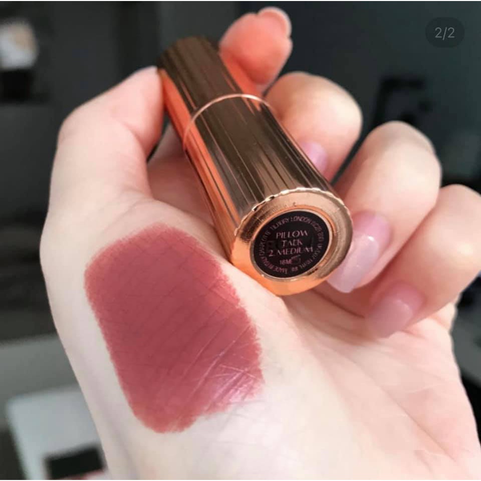 Son Charlotte Tilbury màu Pillow Talk Medium - Pillow Talk - Walk Of No Shame Mini 1.1g Fullbox