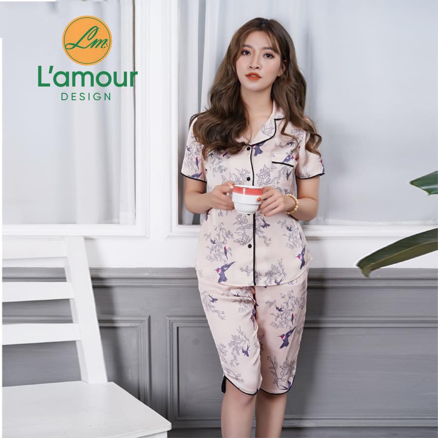 Bộ Lụa Họa Tiết Chim Én - Lửng