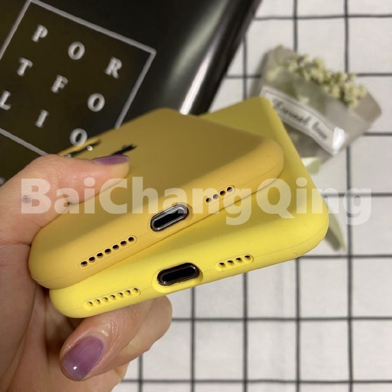 Ốp Full Covered Real Liquid Silicone IPhone 11 PRO Max SE2020 X XS Max XR 7 8 7P 8P 6s 6p High Quality Phone Cover Light Yellow/yellow/gold/milk Yellow/lemon Yellow