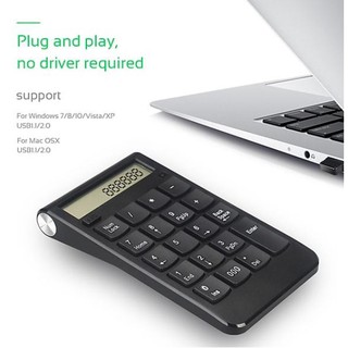 Máy tính bỏ túi Number Pad Wireless LCD Mac windows 