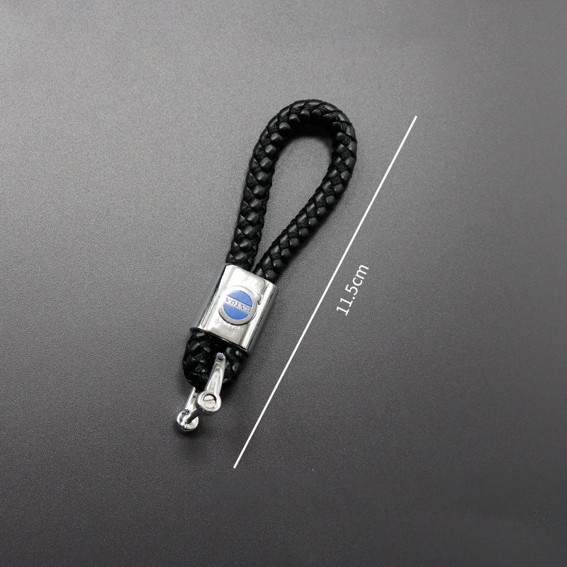 Móc Khóa Dây Da Bện Hình Logo 3D Cho Volvo XC90 XC70 XC60 V40 V50 V60 S50 S60 S70 S90 3546923 Phụ Kiện Chuyên Dụng Chất Lượng