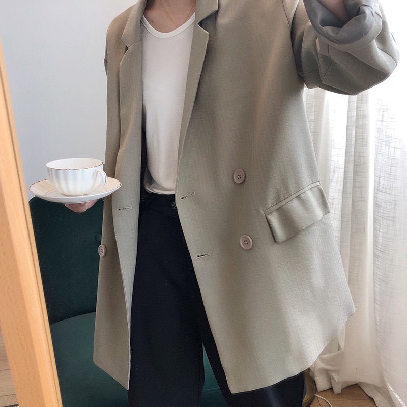 Áo Khoác Vest Dáng Rộng Phong Cách Hàn Quốc Thời Trang Xuân Thu  Mới  oversize blazer