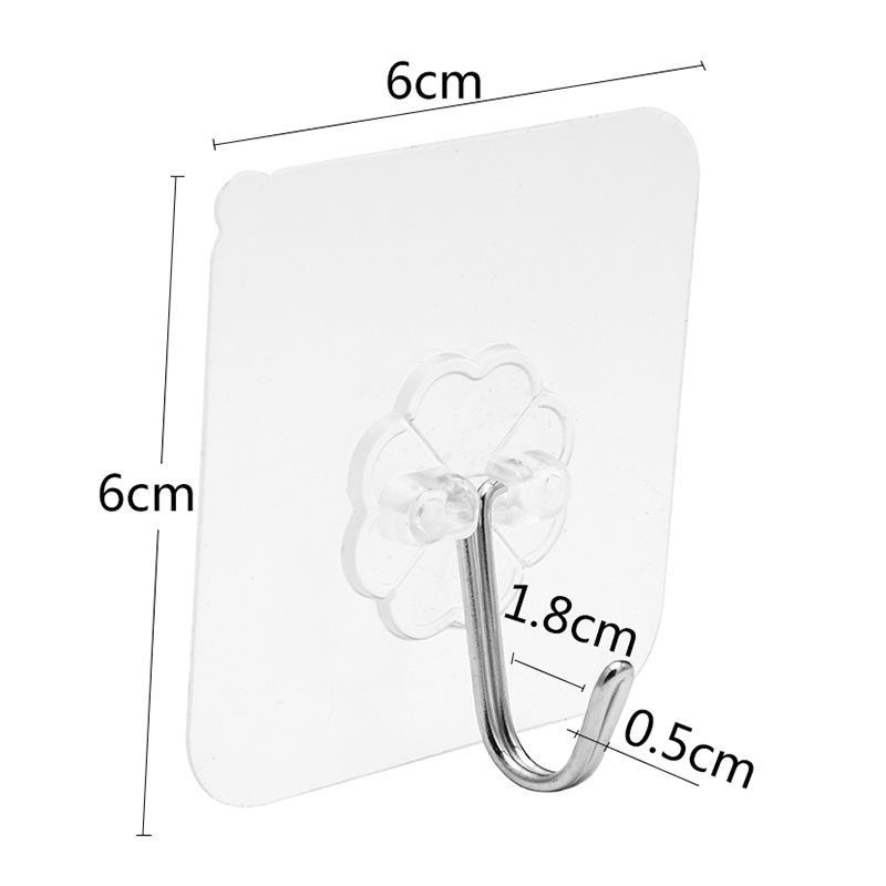 Móc Dán Tường Siêu Dính, Miếng Dán Tường Móc Treo Đồ Tiện Lợi Trong Suốt Love Home- combo 10 miếng