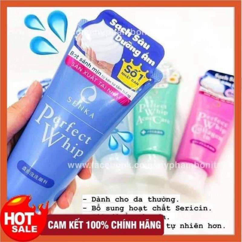 Sữa rửa mặt tạo bọt chiết xuất tơ tằm trắng Senka Perfect Whip 120g_14839