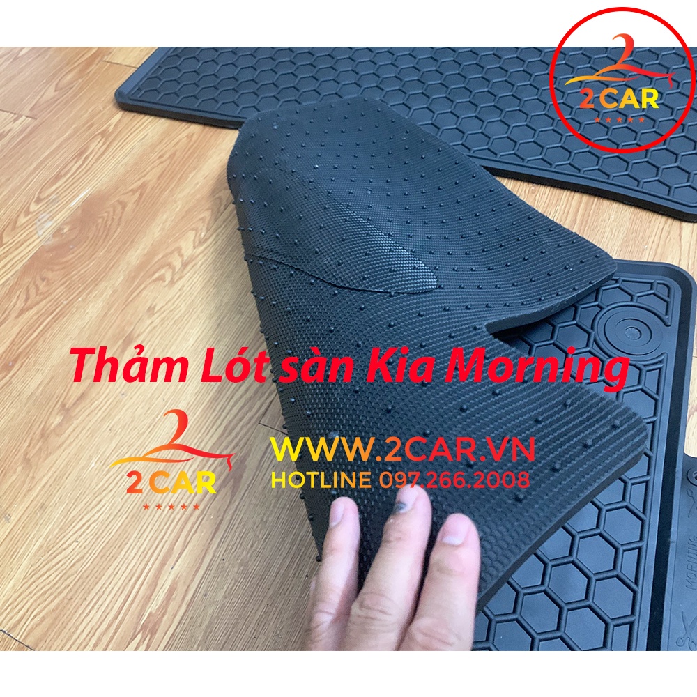 Thảm sàn, lót sàn xe KIA MORNING chất liệu cao su đúc không mùi, không thấm nước – Mẫu mới