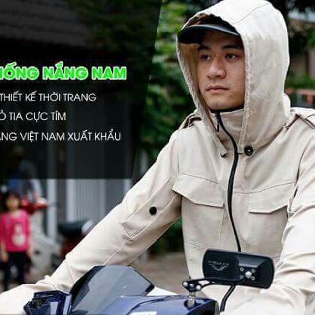 áo chống nắng nam Kaki