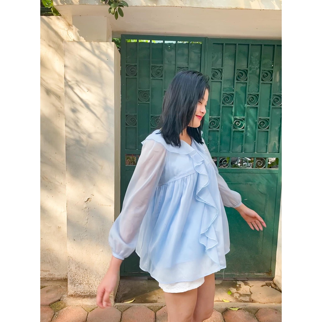 Áo babydoll chất voan lụa tiểu thư