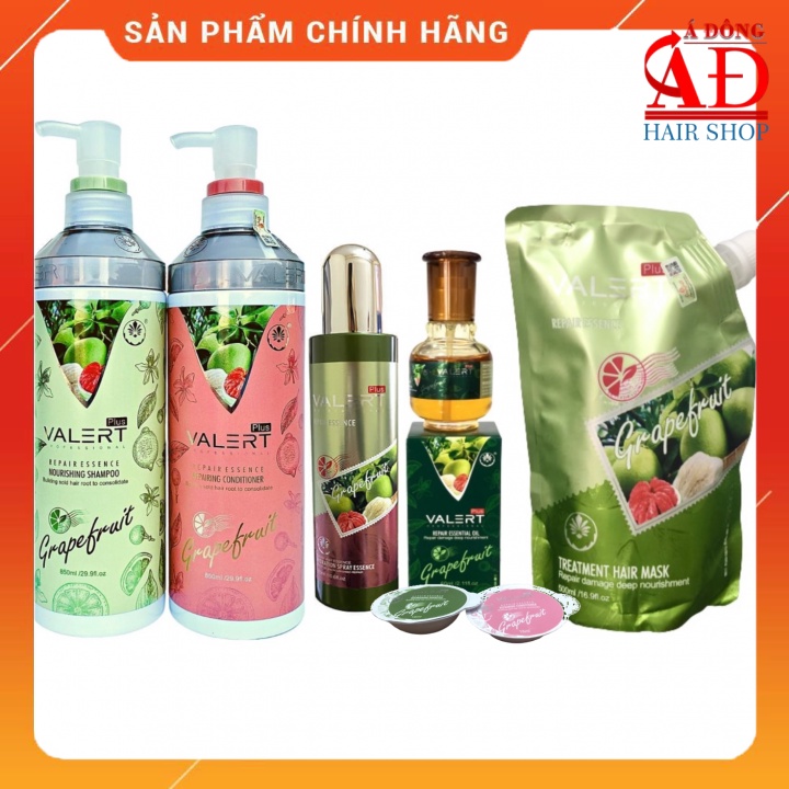Bộ dầu gội xả bưởi Valert Grapefruit Valert chính hãng NEW 2022 - Mềm mượt giảm rụng mọc tóc