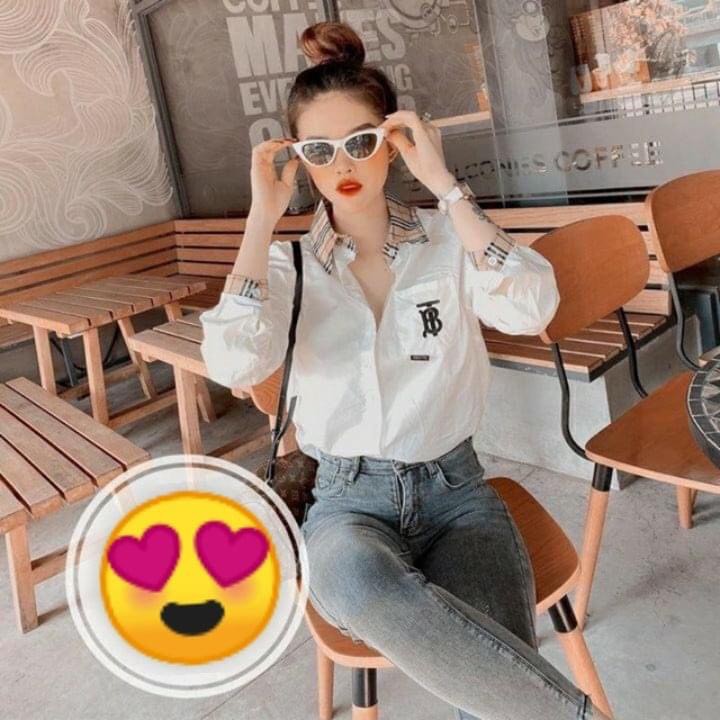 Áo sơ mi trắng 🍓🍓áo sơ mi nữ đi học, thêu chữ TB, stye ulzzang, áo unisex, vải kate thái mềm mát, KPI