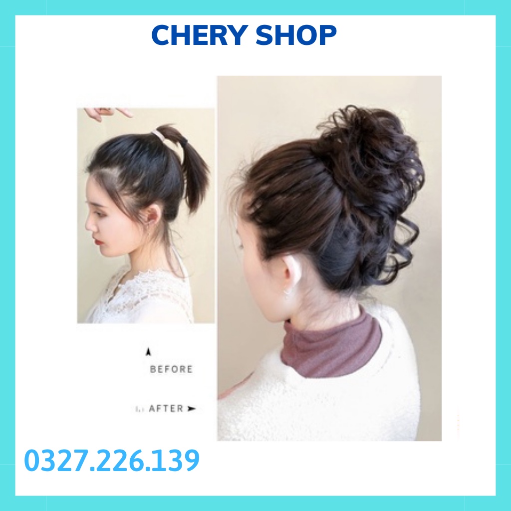 Tóc giả búi cột kiểu bạch tuột xinh xắn cho nàng Chery shop