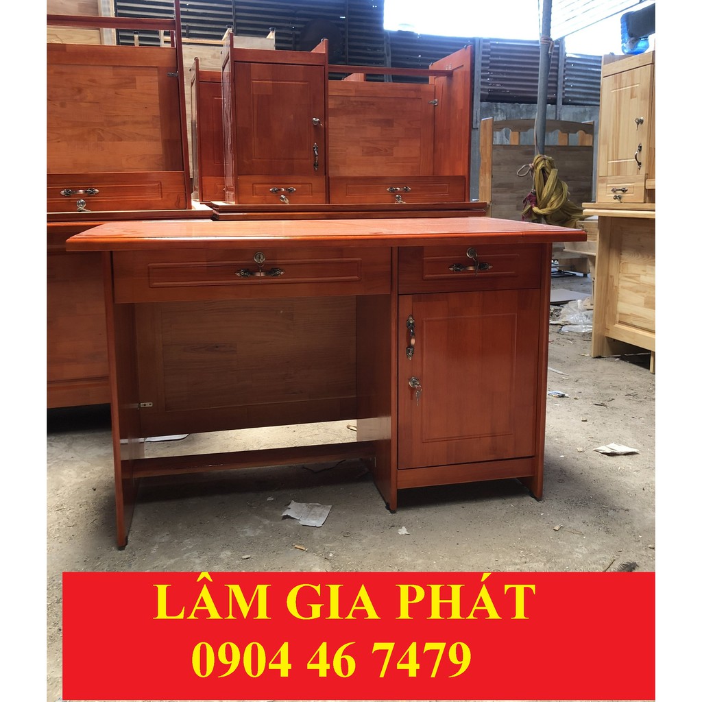 BÀN LÀM VIỆC GỖ THÔNG - NGANG 1M2 - HÀNG CAO CẤP